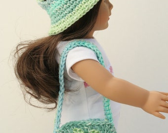 Hat and Bag for American Girl Doll Crochet PDF pattern No 32 Permission to sell Finished Items