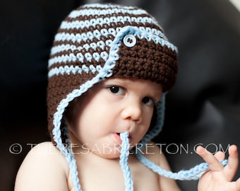 Crochet Aviator Helmet PDF Pattern No 20, All sizes Permission To Sell Finished Items