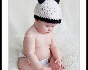 Crochet Pattern, Panda Hat, PDF Pattern No 37, Preemie, Newborn, Infant and Toddler Permisson to sell Finished Items