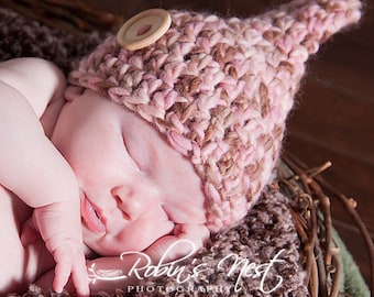 Crochet Pattern, Pixie Hat Size Newborn Reborn, PDF Pattern No 29,  Permission to sell finished Items