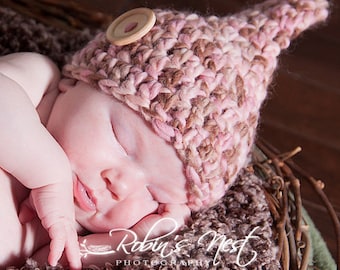 PDF Pattern No 29 Crochet Pixie Hat Size Newborn Reborn  Permission to sell finished Items