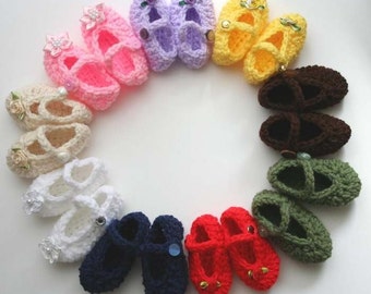 Crochet PDF Pattern No 14 Mary Jane Shoes For Baby, Permission to Sell Finished Items