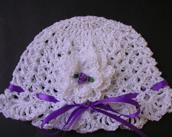 Crochet Pattern, Victorian Lace Hat PDF Pattern No 28 for Baby and Doll Permisson to sell Finished Items