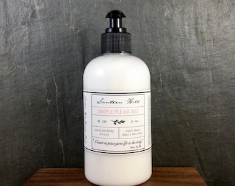 Simple Pleasures Hand and Body Lotion 8 Oz. - Etsy