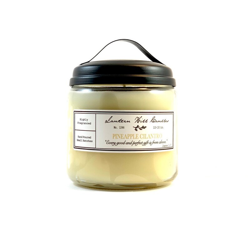 Pineapple Cilantro Candle Hand Poured Candle Large Etsy
