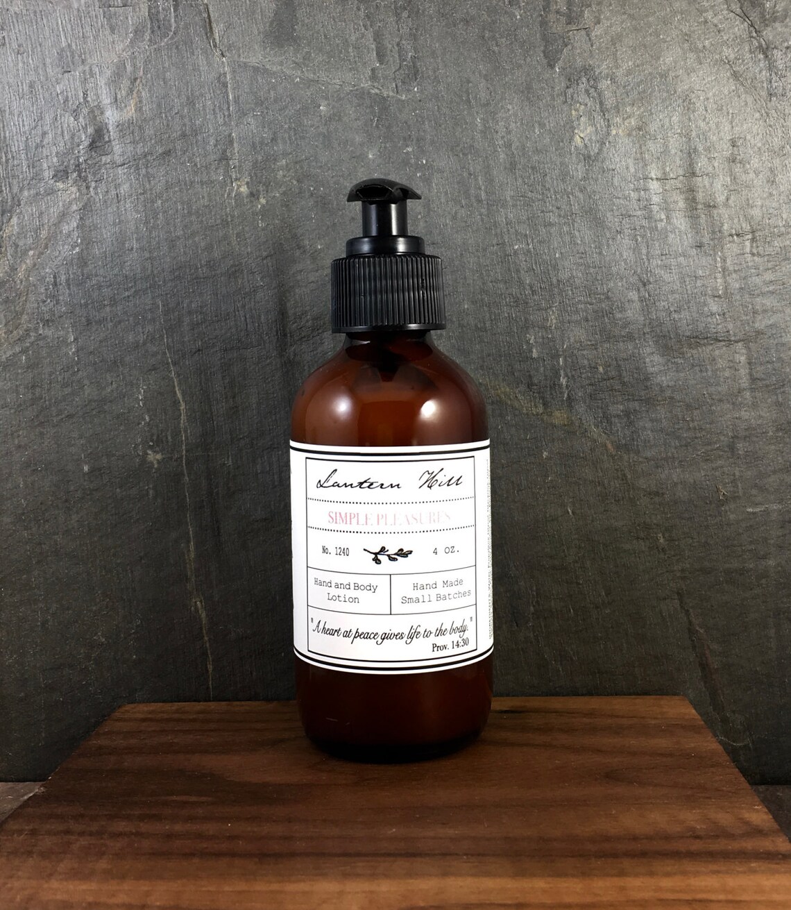 Simple Pleasures Hand and Body Lotion Amber Glass Pump Etsy