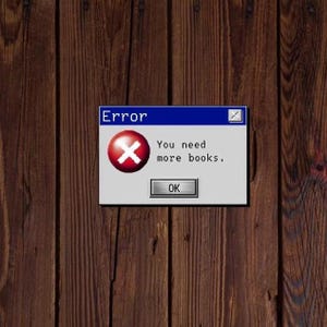 Fehler Nachricht, Laptop Dekor, lustiges Geschenk für Buchliebhaber, süßes Büromaterial, lustige Aufkleber für Lehrer