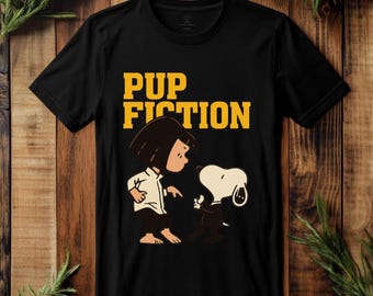 Pup Fiction T-Shirt | Funny Snoopy Parody Graphic Tee