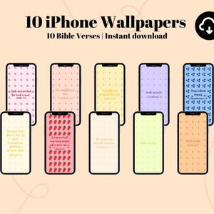 Bible Verse Phone Wallpaper Background 10 Scripture Wallpaper Fruit Aesthetic Christian Girl Memorization Faith Phone Lockscreen Android iOS