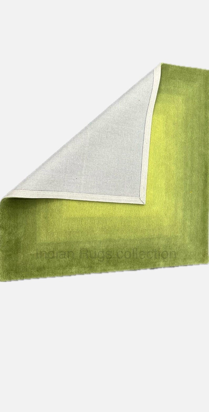 Hand-tufted Ombre Green Rug: New Zealand Wool Smooth Gradient Area Rug ...