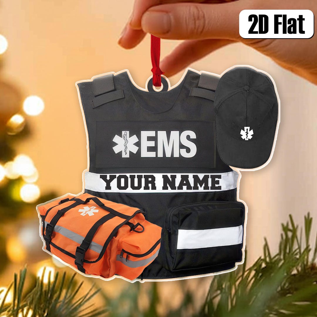 Personalized Paramedic Uniform Ornament, EMT Name Ornaments, Christmas ...