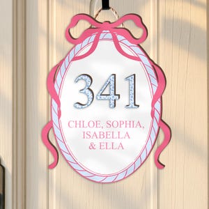 Personalized Dorm Room Door Signs, Custom College Door Sign, Chinoiserie Dorm Room Sign, Elegant College Dorm Decor, Roommate Door Sign