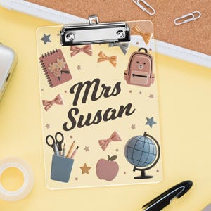 Personalized Clipboard for Teachers, Custom Teacher Acrylic Clipboard With Name, Teacher Gifts, Custom Teacher Name Clipboard