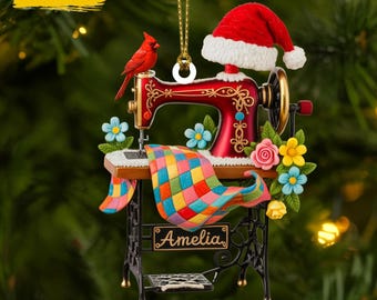 thumbnail image 2 of Sewing Machine - Personalized Gifts For Heaven Memorial - Cardinal Chr 2 of 12