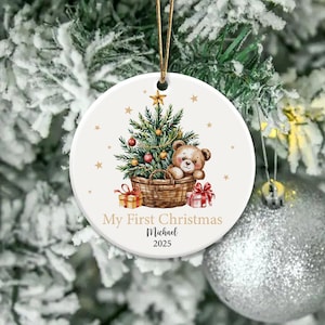 Baby&#39;s First Christmas Decoration, Baby 1st Christmas Ornament, Keepsake Christmas Bauble Gift, Baby&#39;s First Christmas Gifts, Baby Xmas Gift