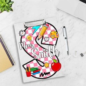 Custom Teacher Clipboard Glitter Name, Personalized Teacher Back To School Gift, Thank You Gift for Teacher, Teacher Appreciation Clipboard
