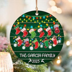 Personalized Family Socks Ornament, Custom Family Stockings Christmas Ornament, Family Name Ornament, Family Christmas Gift, Christmas Gift