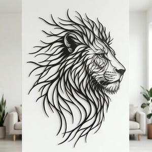 Aangepaste metalen muurkunst leeuw – lasergesneden stalen woondecoratiebord