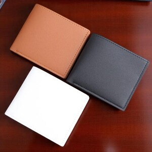 Vintage Black PU Leather Slim Wallet for Men – Thin Bifold Card Holder, Compact Money Purse, Large Capacity
