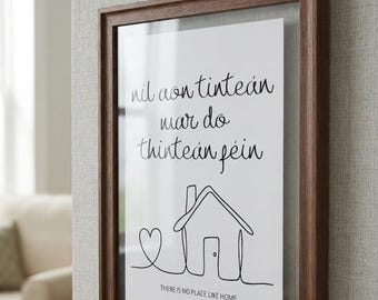 Níl aon tinteán mar do thinteán féin Irish Print | Gaelic Home Wall Art | There's No Place Like Home Printable