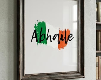Abhaile Irish Home Print – アイルランド国旗ウォールアート (デジタルダウンロード)