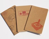 Retro Gaming pocket Moleskines, videogame notebooks geek journal