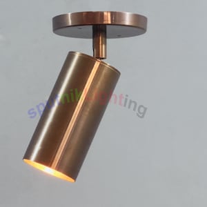 1950&#39;s Mid Century Antique Patina Ceiling Spot Light | Directional Lighting | Spotlight | Modern Light