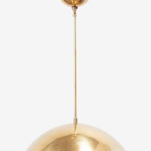 Handmade Raw Brass Pendant Light - Mid Century Modern Lighting