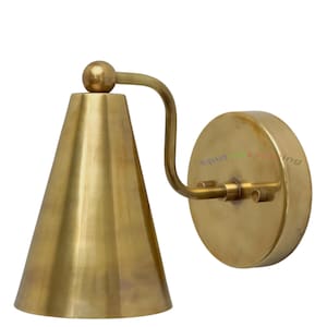 Italian Raw Brass Wall Sconce | Mid Century Modern Light
