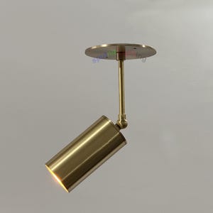 Adjustable Brass Ceiling Spotlight: Sloped Ceiling Light, Flush Mount