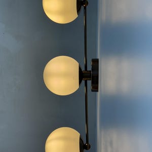 Handmade Brushed Brass Wall Sconce - Mid Century Modern 3-Light Fixture