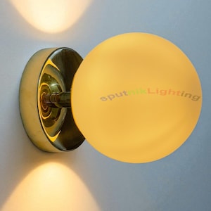 Brass & Alabaster Globe Wall Sconce: Modern Bathroom Vanity Light
