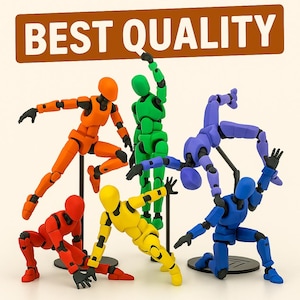 Dummy 13 / Dummie 13 – 3D Printed Poseable Action Figure DIY Kit • Articulated Mannequin for Artists & Animation