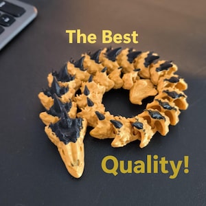 3D Printed Articulated Worm Dragon: Flexible Fidget Desk Toy