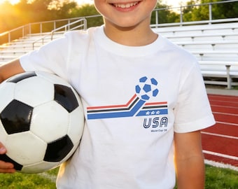 USA Retro Soccer T-Shirt,Vintage 90s US National Team Tee,Patriotic American Football Fan Shirt for Kids & Adults,Gift for Soccer Fans