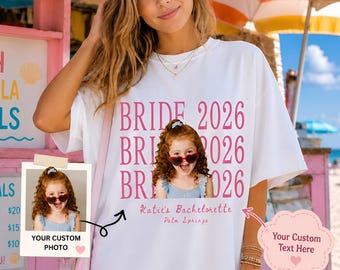 Custom Photo Bachelorette Shirt,Personalized Bach Club Tee,Team Bride Party Shirt,Bride Squad Gift,Bridal Party Tee,Bridesmaid Proposal Tee