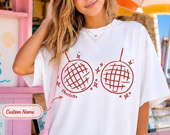 Custom Disco Girls Trip Shirt,Hippie Disco Vacation Tee,Disco Ball Bikini Shirt,Girls Weekend Outfit,Beach Besties Beach Vacation Tee