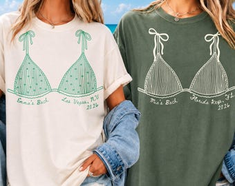 Custom Bach Club Bachelorette Shirt,Beach Bikini Seashell Tee,Last Splash Coastal Bride Squad Shirt,Personalized Bridesmaid Girls Trip Gift