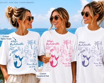 Custom Mermaid Girls Trip Shirt,Personalized Beach Vacation Tee,Last Splash Girls Weekend Shirt,Matching Besties Beach Vacation Trip Top