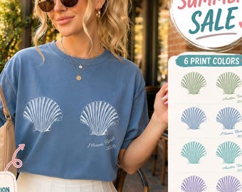 Custom Mermaid Girls Trip Shirt,Personalized Beach Vacation Tee,Seashell Coastal Girls Weekend Shirt,Matching Besties Trip Summer Travel Top