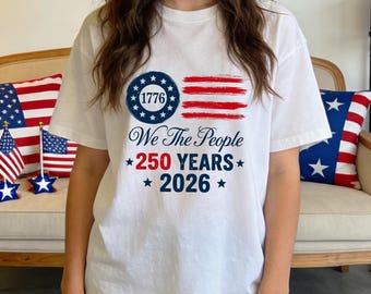 Retro 250th Anniversary of The United States Shirt,USA Independence Day T shirt,Semiquincentennial 1776 2026,American Flag Patriots Gifts