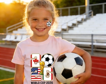 Youth Toddler Game Day Top,USA Flag Soccer Fan Gear,2026 World Cup Watch Party Shirt for Kids,Patriotic Match Day Outfit,World cup T-shirt