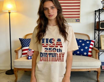 USA 250th Birthday Shirt,1776-2026 Patriotic USA Tee,American 250th Anniversary Apparel,American Flag Patriots Gifts,Retro Bicentennial Tee