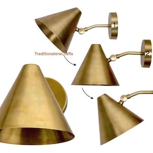 Modern Adjustable Wall Lamp Light Sconce CONO 2 Handmade Brass Ceiling Spot Light Lamp Flush Mount Light Low Ceiling Lamp  Home Decor Light