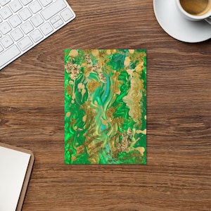 Wenskaart met glittereffect, wenskaart voor alle gelegenheden, wenskaart kleurrijk en abstract, wenskaart Sterk Genoeg