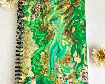 Spiral notebook DIN A5, bullet journal notebook, notebook with art print