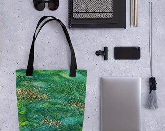 Torba na zakupy, stylowa torba materiałowa na co dzień, torba z artystycznym wzorem, wyjątkowa torba typu tote