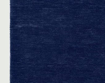 Royal NK Blue Plain Area Rug 5x8 6x9 Handmade Custom New Zealand Wool Rug for Living Room Bedroom Nursery interior home decor