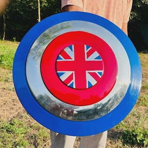 Replica dello scudo in metallo del Capitano Carter, replica dello scudo di Steve Rogers, regalo da collezione, da appendere alla parete, regalo di Halloween