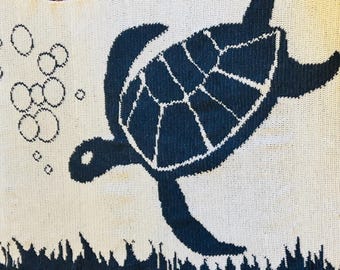 ウミガメのかぎ針編みブランケットのパターン